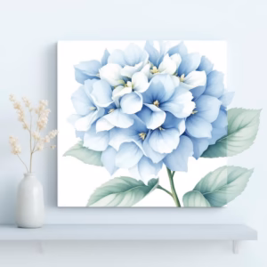 Blue Hydrangea Floral Ceramic Wall Tile