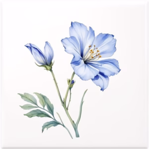 Bluebell Floral Ceramic Wall Tile