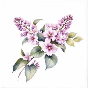 Lilac Flower Ceramic Wall Tile
