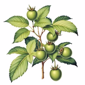 Green Gooseberry Fruit Ceramic Wall Tile