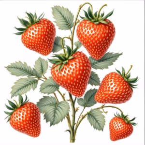 Large Strawberry Fruit Ceramic Wall Tile