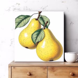 Vintage-Style Pear Fruit Ceramic Wall Tile