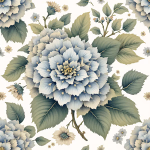 Hydrangea Floral Pattern Ceramic Wall Tile