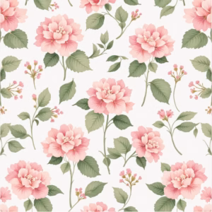Pink Small Hydrangea Pattern Ceramic Wall Tile