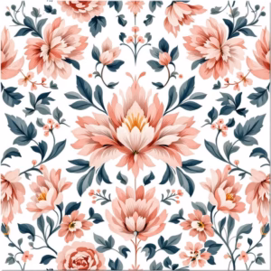 Retro Pink Floral Pattern Ceramic Wall Tile
