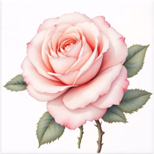 Old Fashioned Pink Rose Ceramic Wall Tile