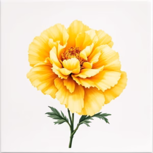 Yellow Carnation Flower Ceramic Wall Tile
